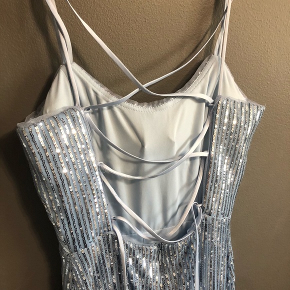 Tie back sequin fringe gown - Picture 11 of 12